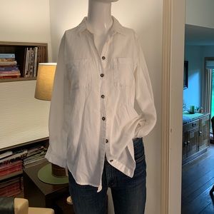 Top Shop long sleeve white top shirt. Size 4